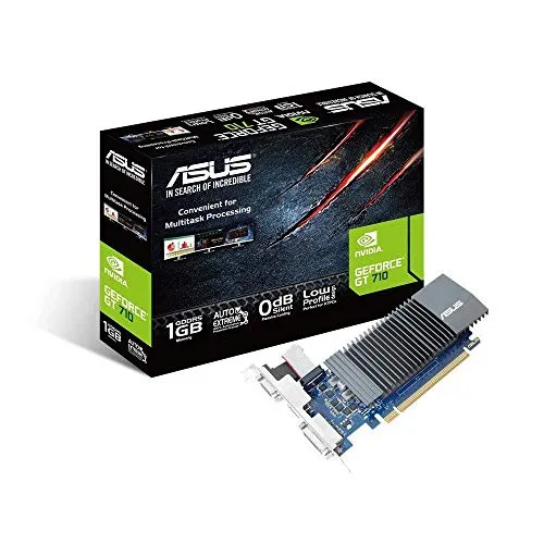 ASUS GeForce GT 710 1 GB DDR5, Scheda Video Low Profile per HTPC Compatti e Build Low Profile, Incluso Bracket Aggiuntivo I/O