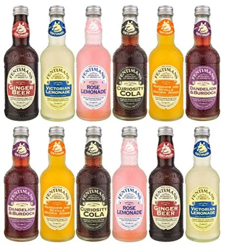 Fentimans Fizzy Drinks Mixed Selection Pack (12 x 275ml Bottles)