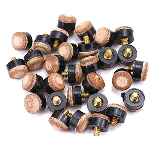 Billares y dados Camara Punta Stecca da Biliardo Accessori 20 Pezzi Varie Misure, Punte di Ricambio Filettatura in Ottone (Set da 20 Punte) (11mm)