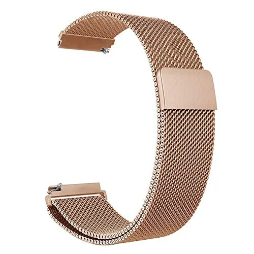 ZZXS Cinturino orologio cinturino per Xiaomi cinturino cinturino in acciaio inossidabile cinturino cinturino cinturino 20mm 22mm cinturino Amazfit Bip oro rosa
