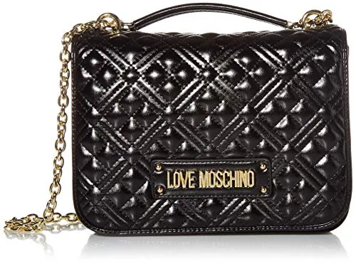 Love Moschino Borsa Quilted Nappa PU, Donna, Nero, Normale