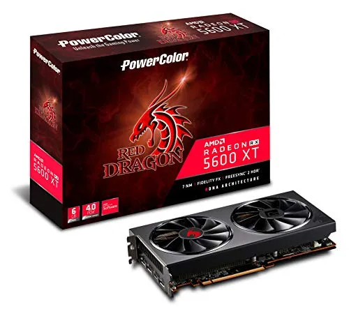 PowerColor Red Dragon RadeonTM RX 5600 XT 6GB, AXRX 5600XT 6GBD6-3DHR/OC