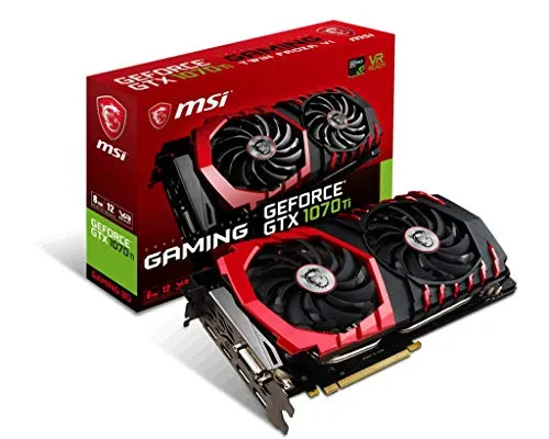 MSI GeForce GTX 1070 Ti GAMING 8G 8GB GDDR5 - graphics cards (NVIDIA, 1607 MHz, 2-Way SLI, 1683 MHz, 8 GB, GDDR5)