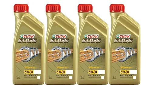 Castrol Edge Fst 5w-30 Olio Motore 100% Sintetico ACEA C3 4 barattoli da 1 Litro = 4 Litri (Eu/lt 9,10)