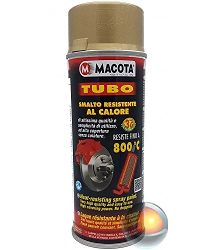 Macota - Spray anticalore, 800 ºC, colore: oro, metallico, satinato