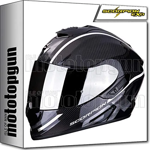 Scorpion casco moto integrale EXO-1400 Air Carbon Grand White taglia S