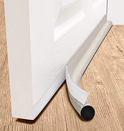 deeTOOLMAN Under Door Draft Stopper 91,4 cm: Un Lato Porta Isolante/autoadesive in Hook And Loop Adatta alla Parte Inferiore della Porta/Under Door Draft Blocker/Paraspifferi (Light Beige)