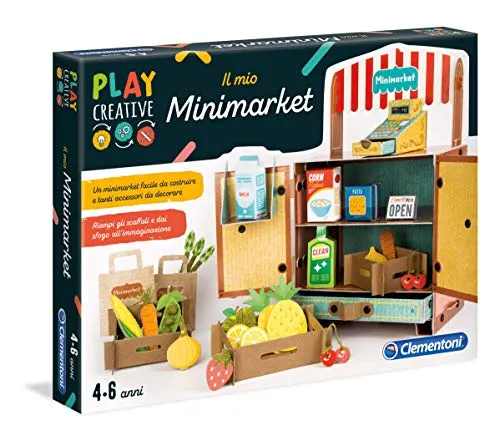 Clementoni- Play Creative-Il Mio Minimarket, Multicolore, 18538