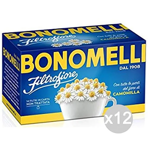 Bonomelli Set 12 Camomilla 14 Filtri Gr28 Bevanda Bibita Analcolica, Multicolore, Unica