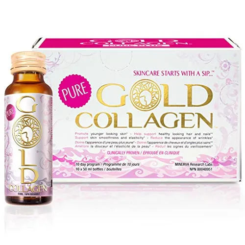 Gold Collagen Pure - L'originale integratore liquido al collagene più venduto: FORMULA COMPLETA con collagene marino, acido ialuronico, vitamine essenziali ed aminoacidi. Per Pelle, Unghie e Capelli.