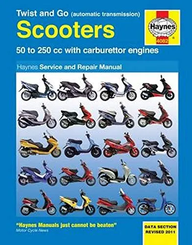 Twist and Go Scooters Automatic Transmission: 50 to 250 CC With Carburetor Engines