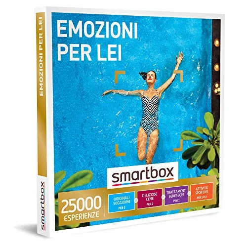 Smartbox - Cofanetto regalo Emozione3zioni per lei - Idea regalo per lei - Soggiorni, cene, pause relax o attività sportive per 1 o 2 persone