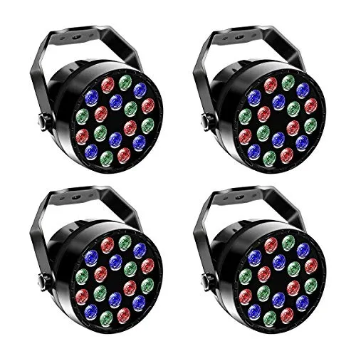 LED Par Fase Luce Effetto Faretto Illuminazione DMX512 RGBW Illuminazione Palcoscenico per Luci da Palcoscenico Discoteca DJ Party Show Bar UKing (4 Pezzi)