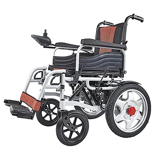 Sedia a rotelle elettrica, Carrozzine Elettriche pieghevole leggera, batteria agli ioni di litio da 20A, potente motore doppio da 500W, per anziani e disabili/Come mostrato / 112x92.2x60.5cm