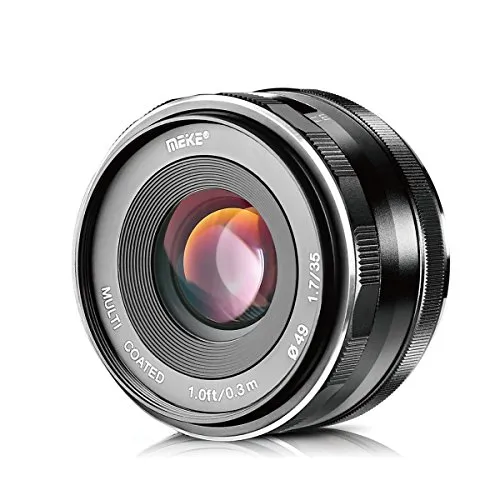 "Meike 35mm F1.7 grande apertura messa a fuoco manuale fisso obiettivo per Nikon 1 V1 Montare J1 J5"