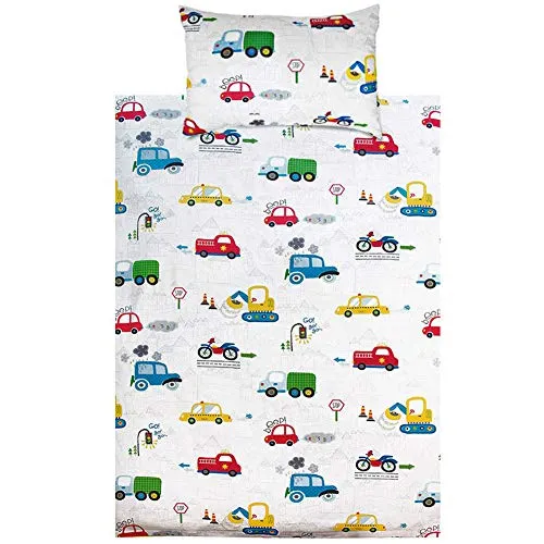 KEAYOO COPRIPIUMINO SINGOLO BAMBINI Biancheria da Letto per Bambini,100% Cotone, Copripiumino 100 x 135CM+Federa 60 x 40CM