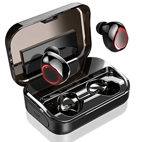 Cuffie Bluetooth, Auricolari Bluetooth Senza Fili TWS Auricolari Wireless Stereo Sportivi,Cuffie con Custodia Di Ricarica,IPX8 Impermeabile,Mic-Incorporato,Auricolare Bluetooth Per iOS Android