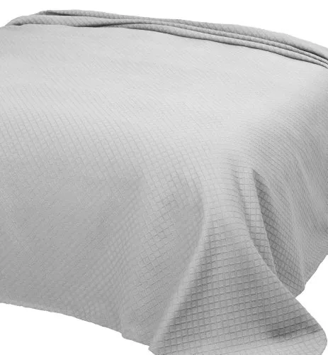 Home Basic 253 - Copriletto Nido d’Ape per Letto Singolo, 180 x 260 cm, Colore Bianco