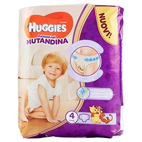 Huggies pannolini mutandina – Nappy (bambino/bambina, pannolini usa e getta, 9-14 kg, multicolore, 15 pezzi