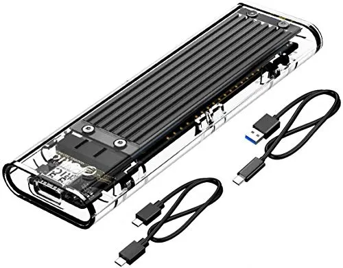 ORICO Case Adattatore per SSD M.2 NVMe da USB 3.1 Gen 2 - Box Esterno per M2 SSD da 22 mm (PCIe, NVMe, M-Key) - Cavi USB C e USB A inclusi