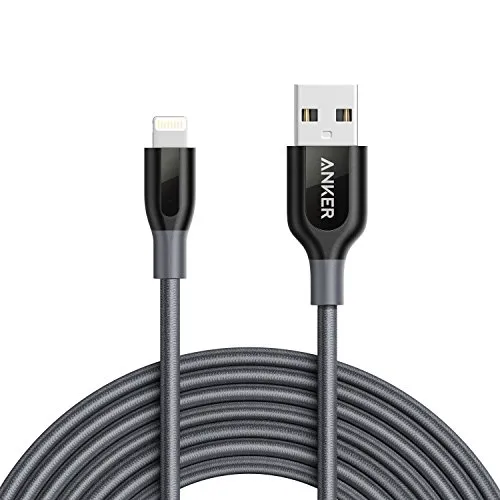 Anker Cavo Lightning In Nylon [Certificato Apple MFi / 3 m] PowerLine+ Cavetto Lightning Premium per Ricarica e Trasmissione Dati Ultra-Durevole per iPhone 7 / 6s / 6 e tanti altri prodotti Apple