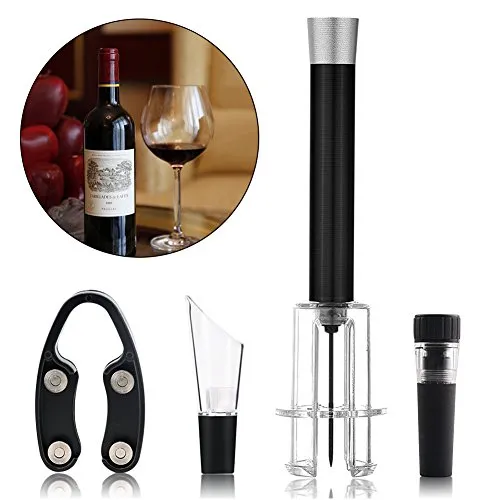 4pcs/set Air cavatappi, MOREHAPPY7 Air pressure Wine Opener rapido pneumatico tumbler facile rimozione vino sughero out Tool, regalo perfetto e per tutti gli amanti del vino