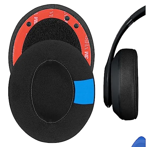 Geekria Sport Cooling-Gel Ear Pads for Studio 3.0, Studio2 (2nd Gen Bluetooth) Wireless Headphone Ear Pad/Ear Cushion/Ear Cups/Ear Cover/Earpads Repair Parts (Black)