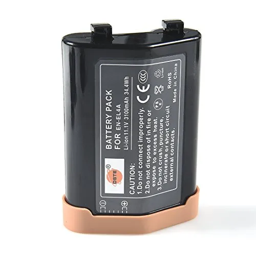 DSTE EN-EL4A - Batteria ricaricabile agli ioni di litio, compatibile con Nikon D2, D2H, D2Hs, D2X, D2Xs, D3, D3S, D3X, F6