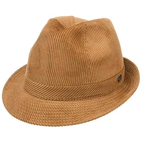 LIPODO Cappello a Coste Molinar Uomo - Trilby da Estate/Inverno - 55 cm Cammello