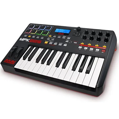 AKAI Professional MPK225 - Tastiera MIDI Controller con 25 Tasti Semi-Pesati, Controlli MPC + Software