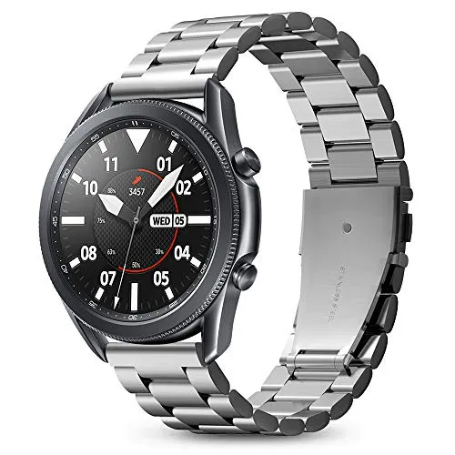 Spigen Modern Fit Compatible con Samsung Galaxy Watch 3 45mm Cinturino (2020) / Galaxy Watch 46mm Cinturino (2018) / Gear S3 Frontier Cinturino / S3 Classic Cinturino - Argento