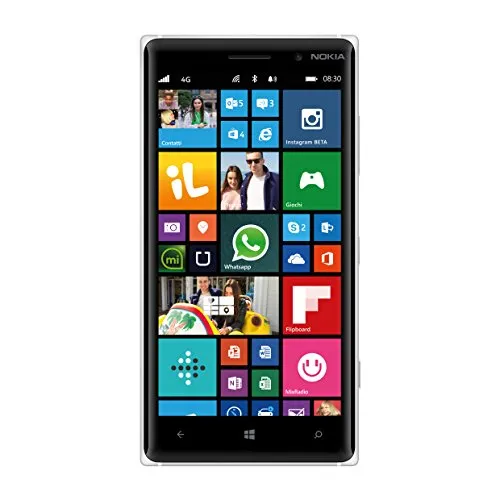Nokia Lumia 830 Smartphone, 16 GB, Fotocamera da 10 MP, Display da 5'', LTE, Bianco [Italia]