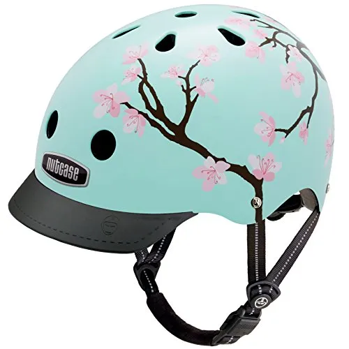 Nutcase Street, Casco da Bicicletta Unisex - Adulto, Multicolore (Cherry Blossoms), M (56-60 cm)