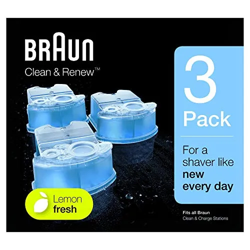 Braun Clean&Charge Cartucce di Ricarica CCR, Confezione da 3 Ricambi