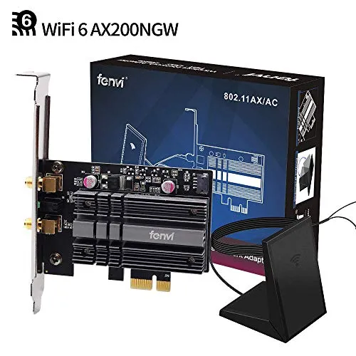 PCIe WiFi Card Next-Gen Wi-Fi 6 MU-MIMO OFDMA AX200 802.11ax PCI Adapter WiFi 6 for PC Network Wireless PCI-e Card 2x2 2.4GHz 5GHz BT 5.0 2.4 Gbps 11AX OFDMA CNVi WLAN Wi-Fi Miracast 3000Mbps