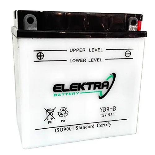 Batteria standard Elektra YB9-B 12 V 9 Ah 130 CCA acido incluso