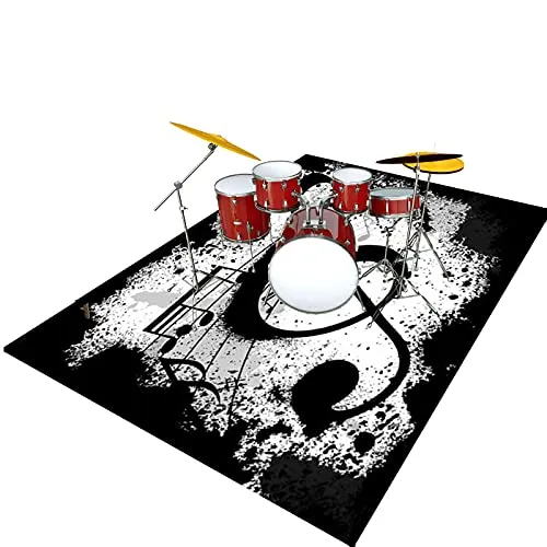 XIAOFEI Drum Carpet per Batteria Elettronica, Universale Tappeto Musicale Tamburo, Assorbimento degli Urti Antiscivolo Pad, Insonorizzato Tappeto, per Musica Pratica E Performance