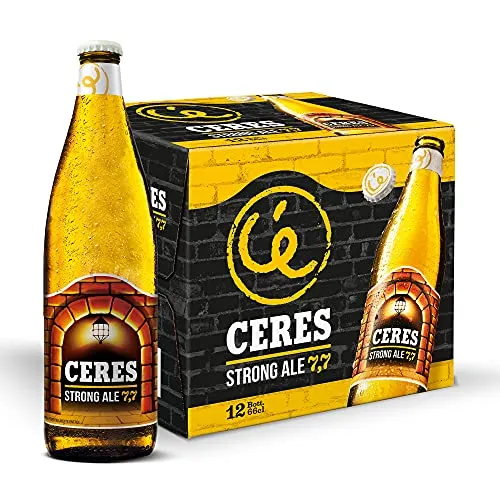 Ceres Strong Ale – Birra doppio malto dal gusto pieno e i riflessi dorati, 7,7% vol. 12 bottiglie x 66 cl