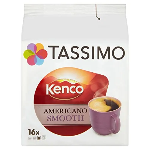 Tassimo Kenco Americano Smooth, Caffè, Capsule di Caffè, Caffè Tostato Macinato, 16 T-Discs