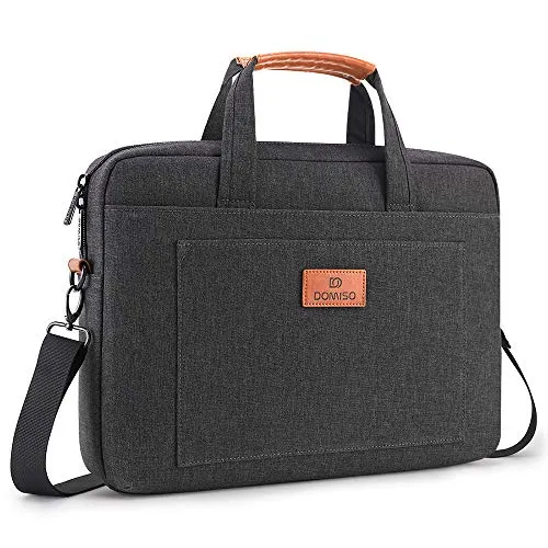 DOMISO - Borsa per laptop da 15,6" Lenovo IdeaPad S510 ThinkPad/HP Pavilion 15 Envy 15/Dell XPS 15/Acer/Asus, colore: Grigio scuro