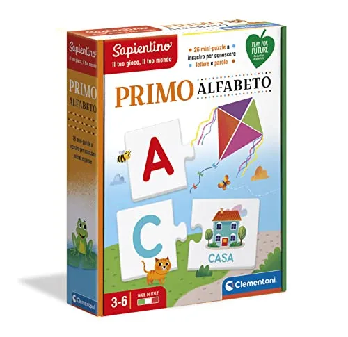 Clementoni - Alfabeto Tutto Mio Gioco Educativo Sapientino, Multicolore, 3 Anni