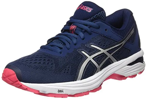 Asics Gt-1000 6, Scarpe da Ginnastica Donna, Blu (Insignia Blue / Silver / Rouge Red), 39 EU