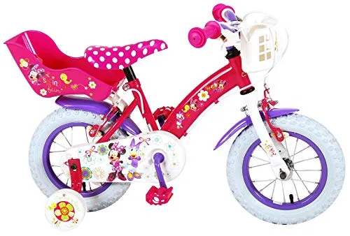 Disney, Bicicletta per Bambina con Licenza, Fuxia, 12"