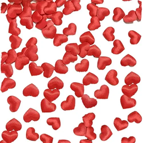 JZK 3000 pz 13mm coriandoli cuore rossi cuoricini stoffa 3D decorazione tavolo per matrimonio compleanno San Valentino battesimo addio al nubilato