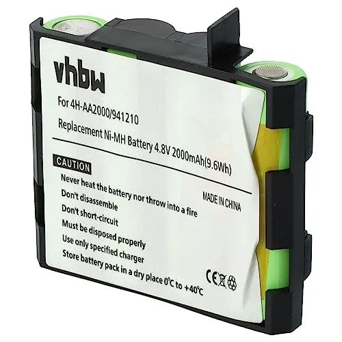 vhbw NiMH batteria 1500mAh (4.8V) per tecnologia medica come elettrostimolatore come Compex 4H-AA1500, 941210, 941213
