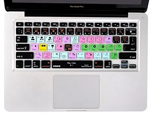 Tastiera in silicone Final Cut Pro X per MacBook Pro da 33, 38, 43,2 cm (tastiera USA/Europea ISO)
