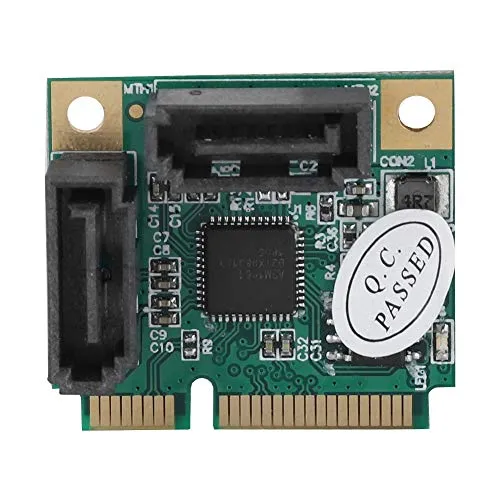 Mini PCI-e a SATA 3.0 Scheda di espansione per hard disk a 2 porte per Windows Linux, PCI GenX Converter 6Gbps Pit con funzione di hot-swap e gestione dell'alimentazione