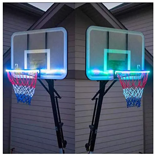 DaDong Pallacanestro Rack Illuminazione Kit, Campo da Basket Accessori Net, LED Canestro da Pallacanestro Lights può Aiutare a Spara Canestro da Pallacanestro per Adulti Fhooy Festa di Notte