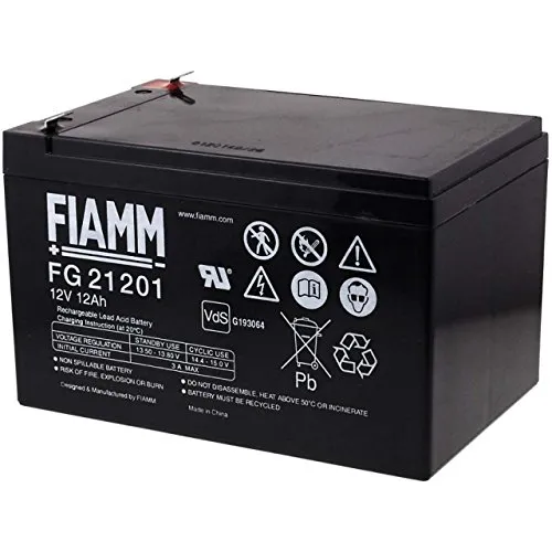 FIAMM Batteria ricaricabile da cambio per Peg Perego corrente di emergenza (USV) 12V 12Ah (della stessa costruzione 14Ah)