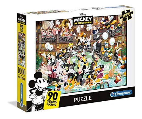 Clementoni Clementoni-39472-High Quality Collection Puzzle-Mickey 90° Celebration-1000 pezzi-Disney, Multicolore, 39472